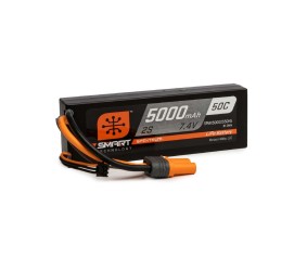 Spektrum 5000mAh 2S 7.4V 50C Smart LiPo Hardcase; IC5