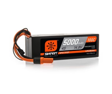 Spektrum 5000mAh 4S 14.8V 100C Smart LiPo Hardcase; IC5