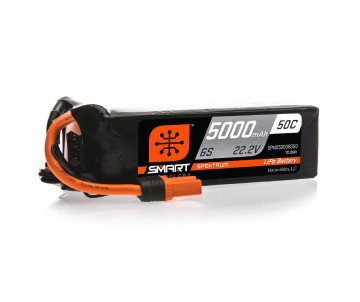 Spektrum 22.2V 5000mAh 6S 50C Smart LiPo Battery: IC5