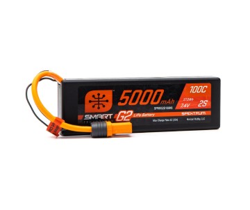Spektrum 5000mAh 2S 7.4V Smart G2 LiPo 100C; IC5