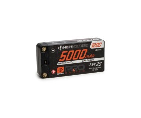 Spektrum 5000mAh 2S 7.6V Smart Pro Race HV LiPo 120C: 5mm