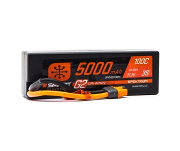 Spektrum 5000mAh 3S 11.1V 100C Smart G2 Hard Case LiPo IC3
