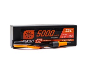 Spektrum 5000mAh 3S 11.1V 100C Smart G2 Hard Case LiPo IC5