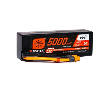 Spektrum 5000mAh 3S 11.1V 50C Smart G2 LiPo IC3 Hardcase