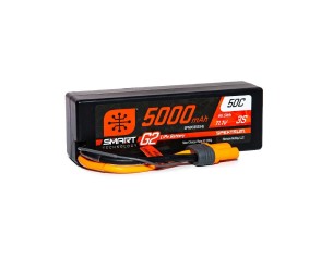 Spektrum 5000mAh 3S 11.1V 50C Smart G2 LiPo IC5 Hardcase