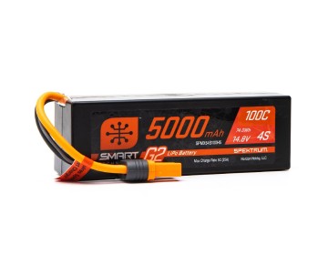 Spektrum 5000mAh 4S 14.8V Smart G2 LiPo 100C; IC5
