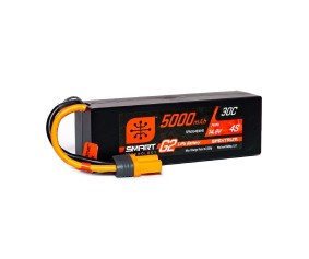 Spektrum 5000mAh 4S 14.8V Smart G2 LiPo 30C Hard Case; IC5