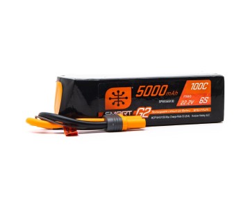 Spektrum 5000mAh 6S 22.2V Smart G2 LiPo 100C; IC5