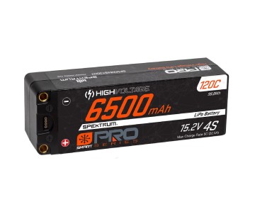 Spektrum 6500mAh 4S 15.2V Smart Pro Race HV LiPo 120C: 5mm