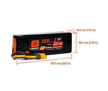 Spektrum 7000mAh 6S 22.2V Smart G2 LiPo 30C; IC5