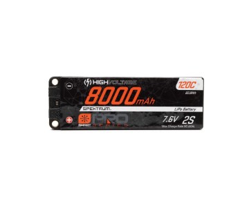 Spektrum 8000mAh 2S 7.6V Smart Pro Race HV LiPo 120C: 5mm