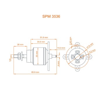 Spektrum Avian 3536-1200Kv Outrunner Brushless Motor
