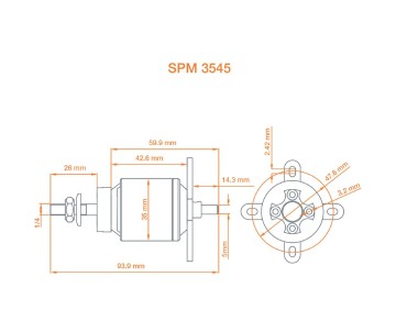 Spektrum Avian EF1 Race 3545-1250kV Outrunner BL Motor