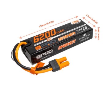 Spektrum 6200mAh 2S 7.4V Smart Pro Basher LiPo 120C IC5