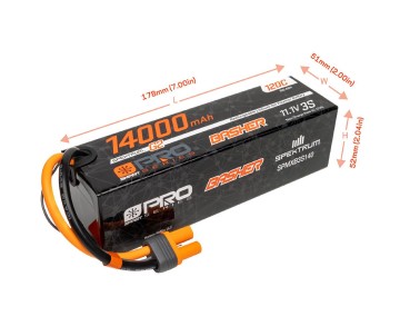 Spektrum 14000mAh 3S 11.1V Smart Pro Basher LiPo 120C IC5