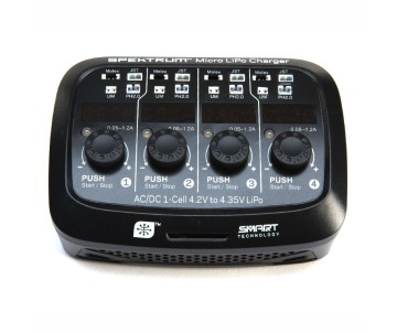 Spektrum Spektrum S44 Micro 4 port AC/DC 1S LiPo Charger