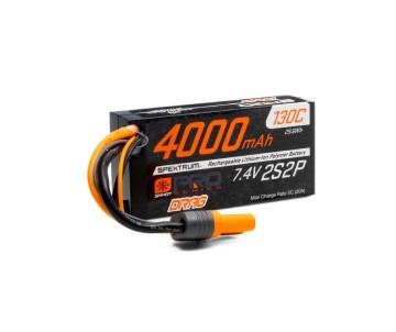 Spektrum 4000mAh 2S2P 7.4V Smart Pro Drag LiPo 130C IC5
