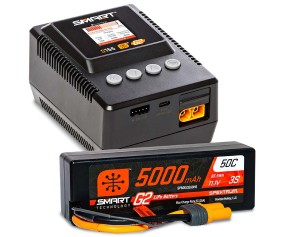 Spektrum Smart Powerstage: 5000mAh 3S G2 LiPo & S155 Charger