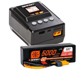 Spektrum Smart Powerstage: 5000mAh 4S G2 LiPo & S155 Charger