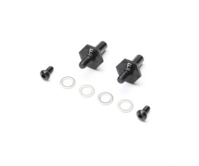 TLR Front Axle Set, Aluminum, Black, 12mm: 22S Sprint