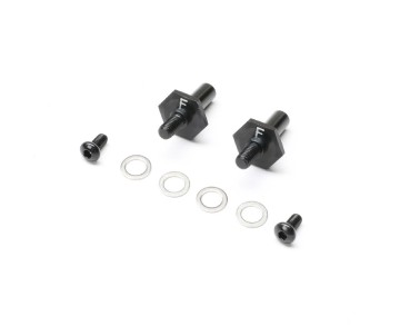 TLR Front Axle Set, Aluminum, Black, 12mm: 22S Sprint