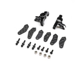 TLR Spindle Set, Aluminum, Black: 22S Sprint
