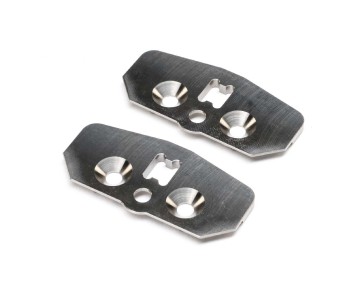 TLR Skid Plate, Adjustable Chassis, +2, Titanium (2): 8X 2.0