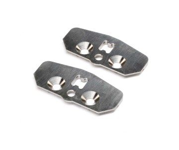 TLR Skid Plate, Adjustable Chassis, +1, Titanium (2): 8X 2.0