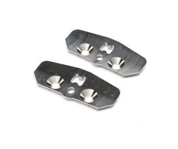 TLR Skid Plate, Adjustable Chassis, STD, Titanium (2): 8X 2.0