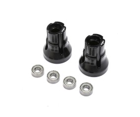TLR Rear Axle Mount Set,3 Deg, AL, BLK: LMT, TTLMT