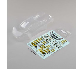 TLR Body Set, Clear, w/Stickers: 22T 4.0