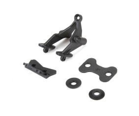 TLR Wing Stay Set, Rear Bumper: 22 3.0