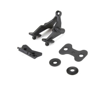 TLR Wing Stay Set, Rear Bumper: 22 3.0