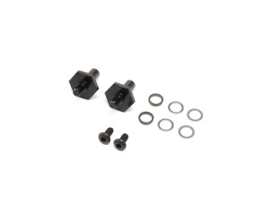 TLR Front Axle, Aluminum, Black, 12mm (2): 22