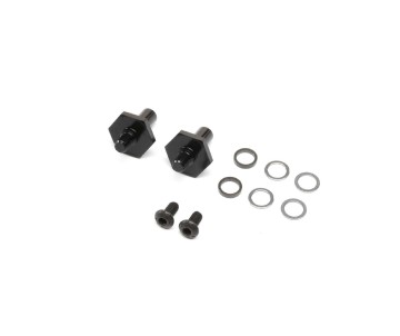 TLR Front Axle, Aluminum, Black, 12mm (2): 22