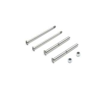 TLR Front Hinge Pin and King Pin Set, Polished: All 22