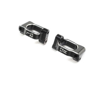 TLR Caster Block Set, 12 deg, Aluminum: 22X-4