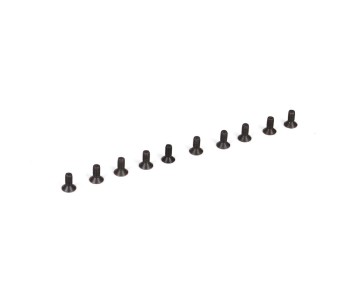 TLR Flat Head Screws, M2.5 x 6mm (10)