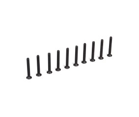 TLR Flat Head Screws, M3 x 25mm (10)