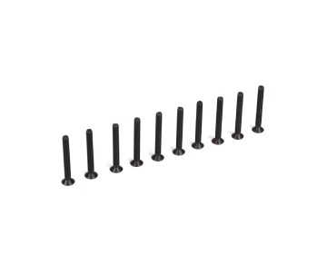 TLR Flat Head Screws, M3 x 25mm (10)