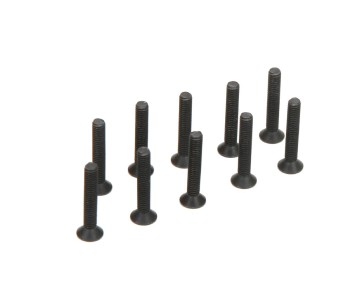 TLR Flat Head Screws, M3 x 18mm (10)