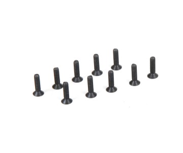 TLR Flat Head Screws, M2.5 x 10mm (10)