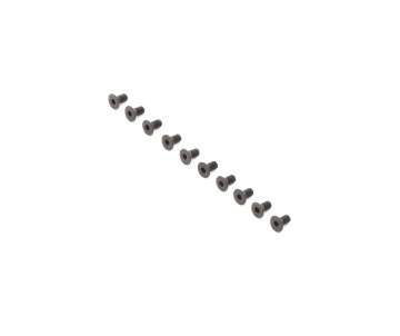 TLR Flat Head Screws, M3 x 6mm (10)
