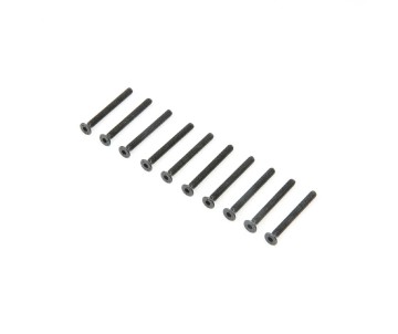 TLR Flat Head Screws, M3 x 30mm (10)