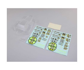 TLR Body Set, Clear, w/Decals: 8X, 8XE 2.0