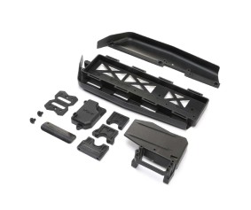 TLR Battery Tray, Center Diff & Servo Mount: 8XE 2.0
