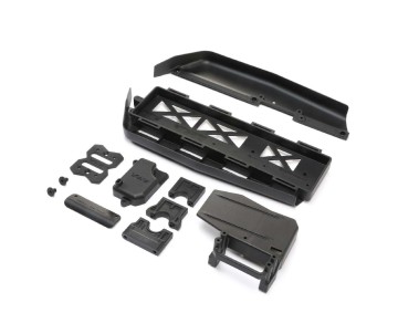 TLR Battery Tray, Center Diff & Servo Mount: 8XE 2.0