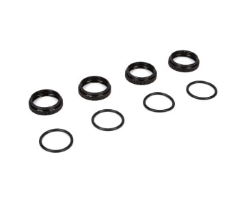 TLR 16mm Shock Nuts & O-rings: 8B 3.0
