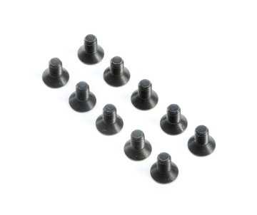 TLR Flat Head Screws, M4x8mm (10)