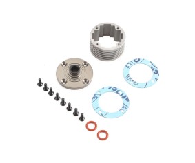 TLR Diff Housing Set, Aluminum (1): 5B, 5T, MINI WRC